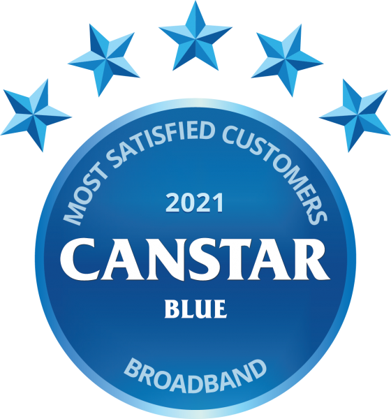 Canstar Blue Most Satisfied Customers Broadband 2021