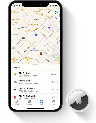 Apple AirTag Find My network