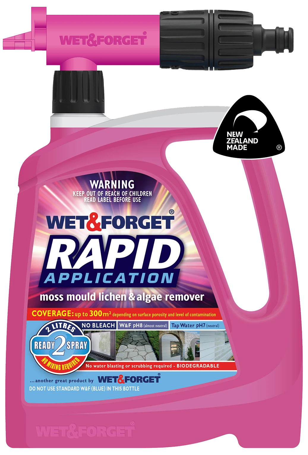 outdoor cleaners: wet & forget rapid application