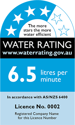 water rating label