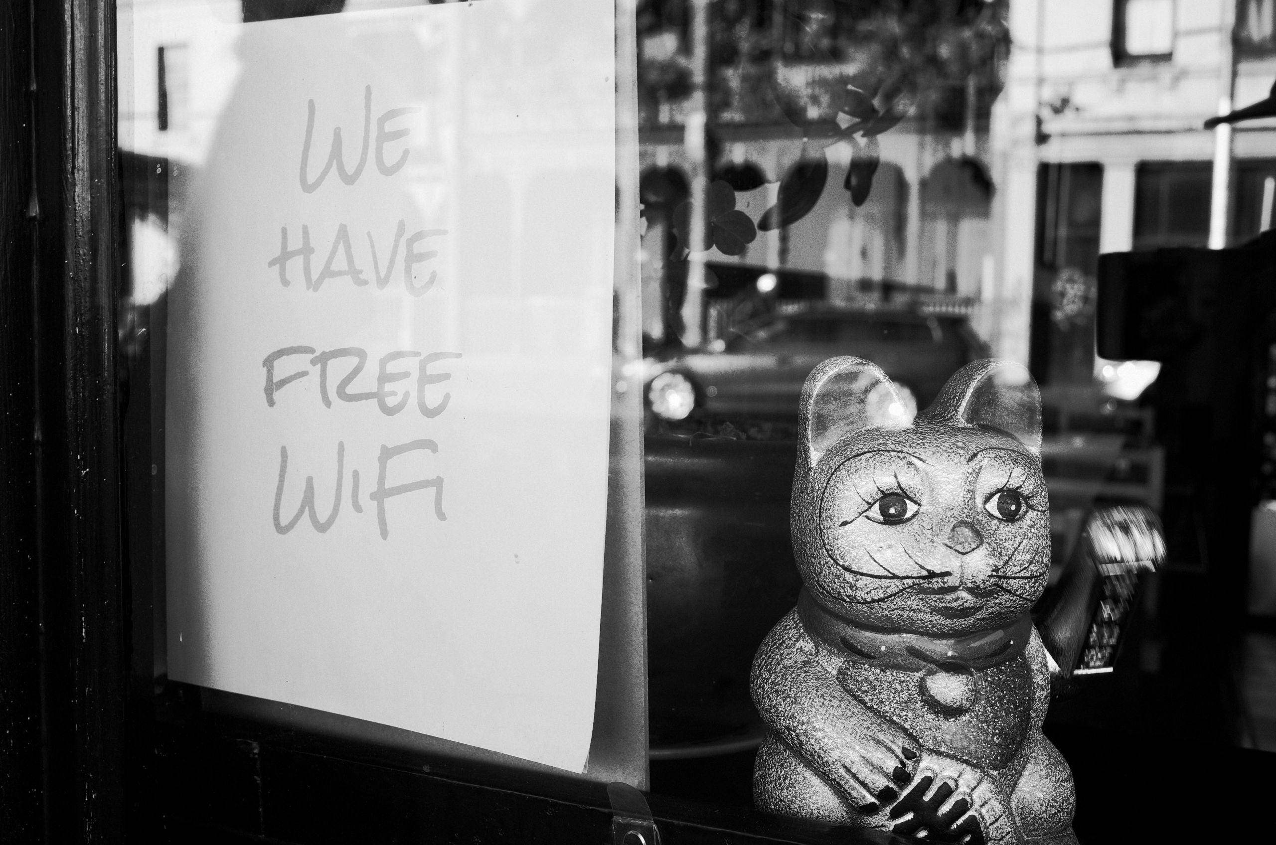free public wi-fi sign in window