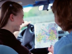 Looking at a car map