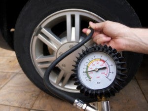 Car tyre pumping